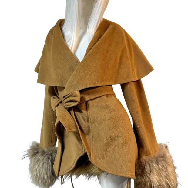 Cecil mc bee 갸루맛 라쿤 퍼 코트