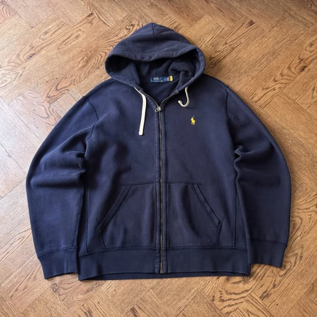 [L]폴로 랄프로렌 매장판 네이비 써멀 후드 집업
