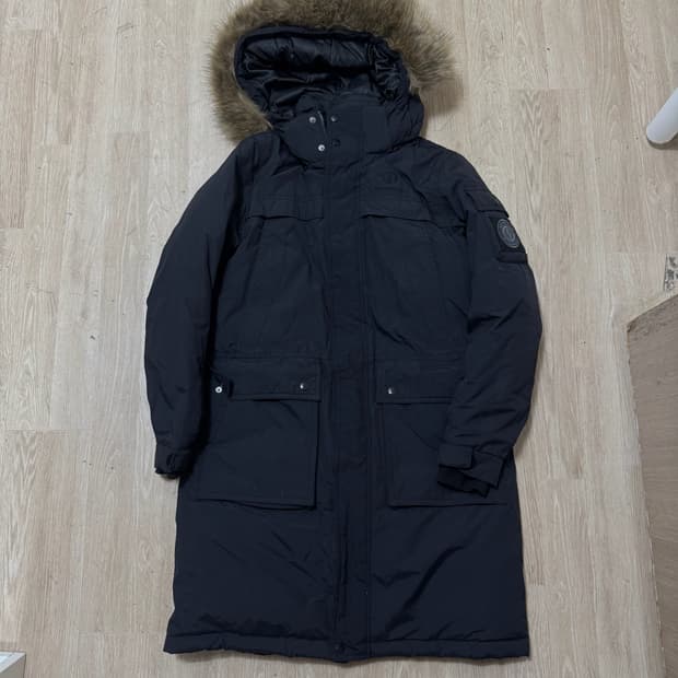 빈폴 아웃도어 덕다운 후드 롱패딩 S/90 