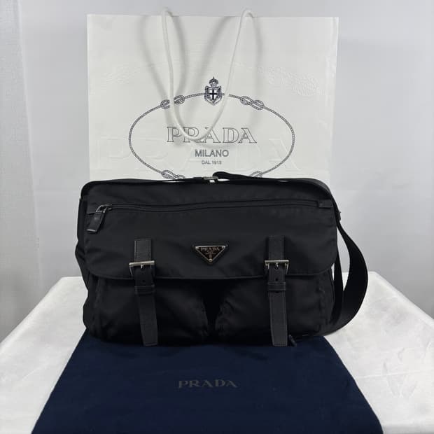 (신형,풀구성)프라다 나일론 사피아노 메신저백 크로스백