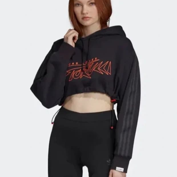 아디다스 X 피오루치 크롭 후드 M