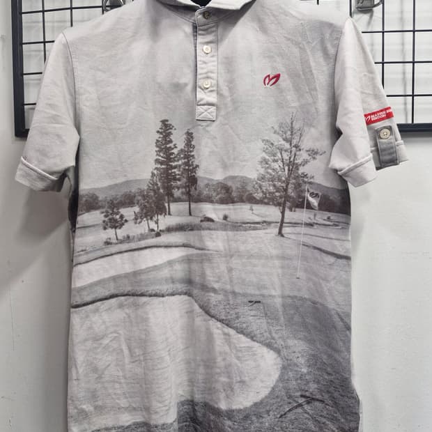 100-105XL 마스터바니에디션 프린팅 카라 반팔티.