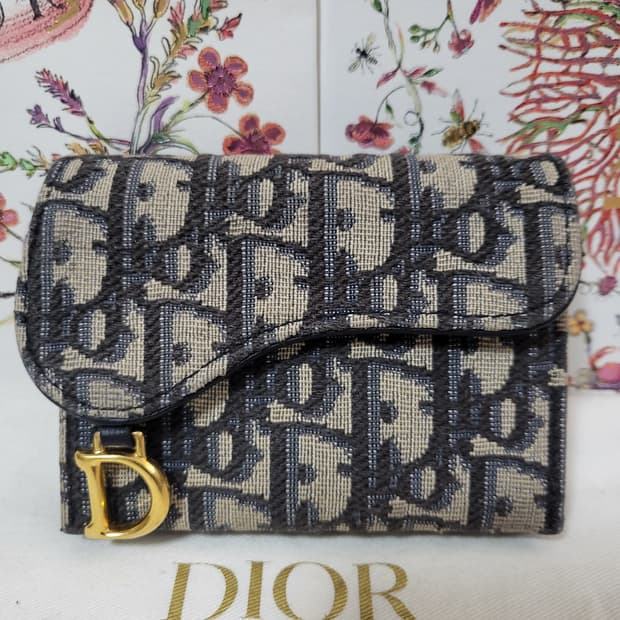 [풀구성] 디올 오블리크 새들 아코디언 카드지갑 