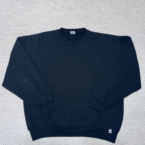 (XL) 00s 빈티지 러셀 애슬레틱 블랙 맨투맨