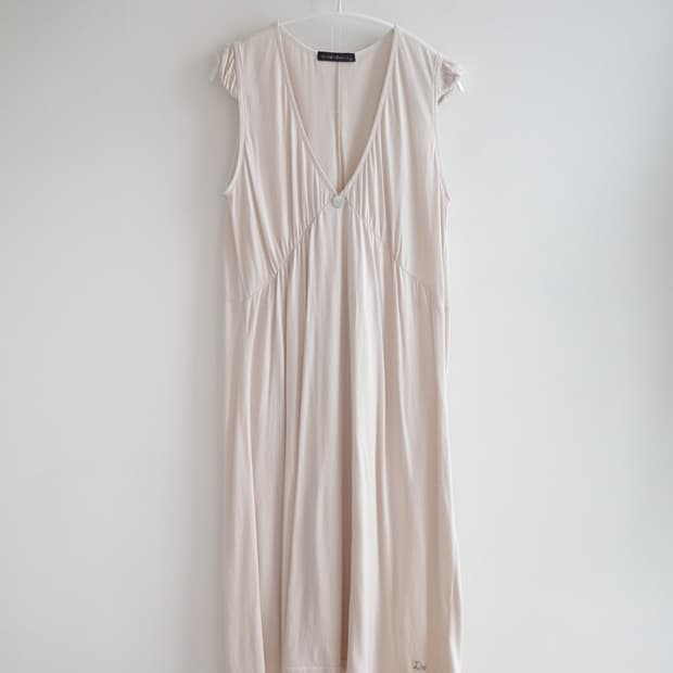 drugstore soft beige fluid long dress