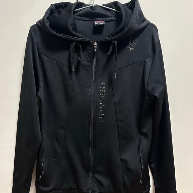 스파이더 블랙 후드 자켓 S