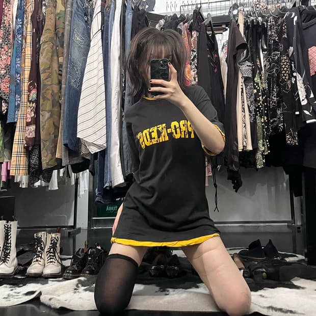 프로키즈 오버핏 레이어드 반팔
