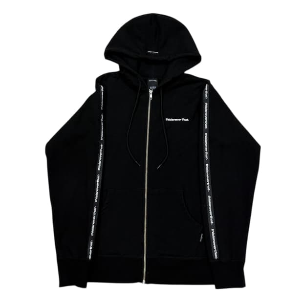 디스이즈네버댓 사이드라인 로고 후드집업 자켓 블랙 S