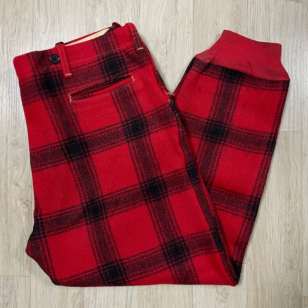 34~36) 50's 플레드체크 울 매키노 팬츠(RRL&LVC&폴로)