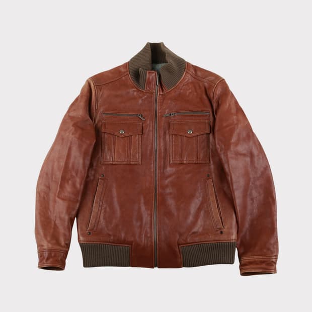 [L] 빈티지 양가죽 블루종 자켓