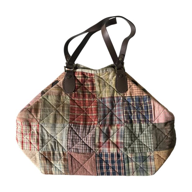 [JPN] 빈티지 핸드메이드 퀼팅 토트백