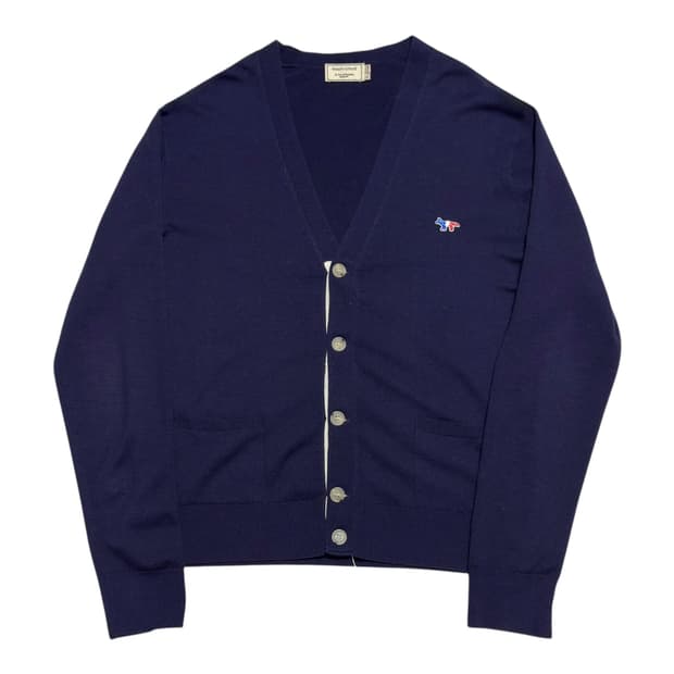 메종키츠네 프랑스 여우로고 가디건