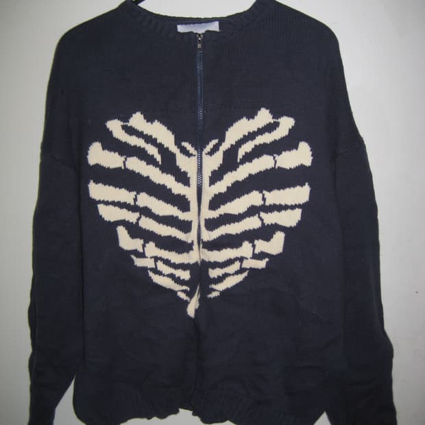 Xtonz 네이비 니트 집업