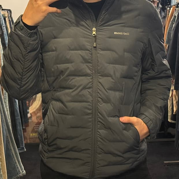 mont-bell ricoh 몽벨 경량 덕다운 패딩 M 95 그레이 회색