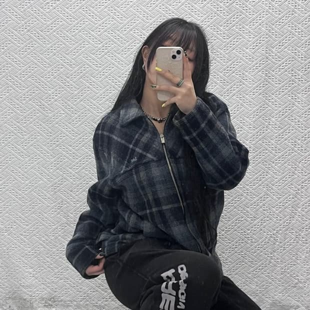 리 LEE 빈티지 홀리데이 체크 울 자켓 95 C07441