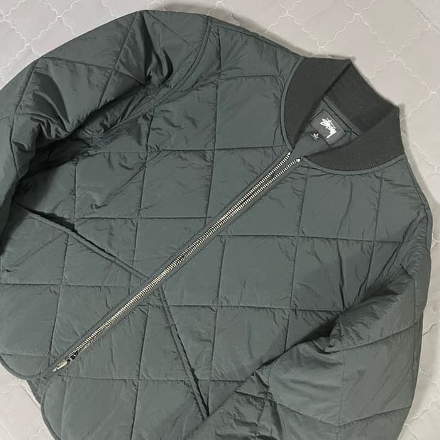 스투시 다이스 퀄티드 라이너 자켓 블랙 L