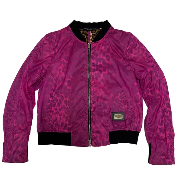 돌체앤가바나(DOLCE & GABBANA) 핫핑크 레오파드 나일론 보머