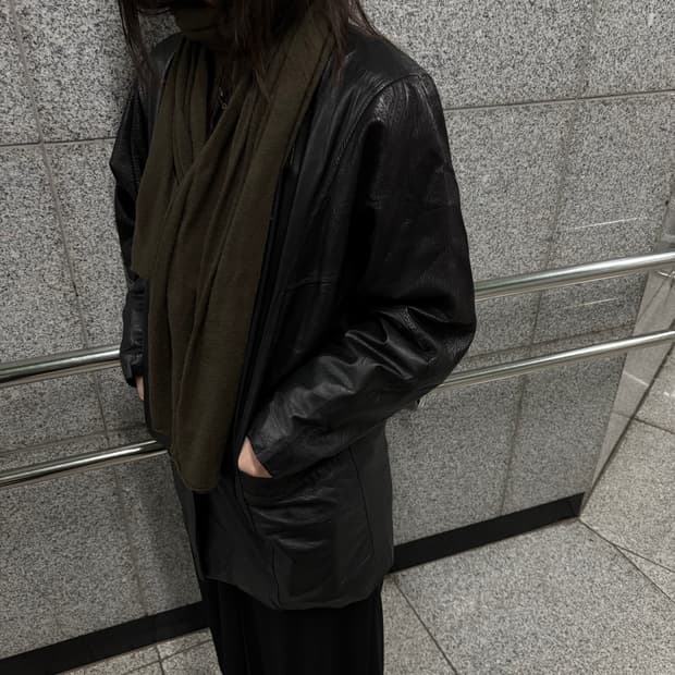 vtg snake pattern lambskin jacket