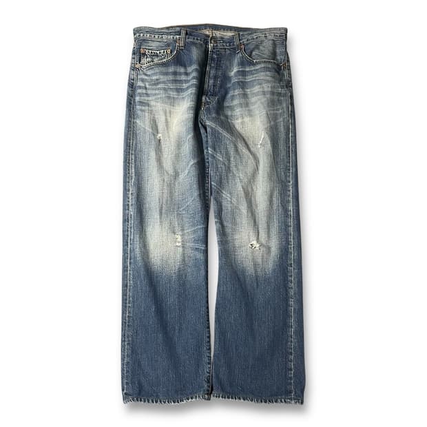 (38) 리바이스 501 버튼플라이 중청 워싱 데님 팬츠