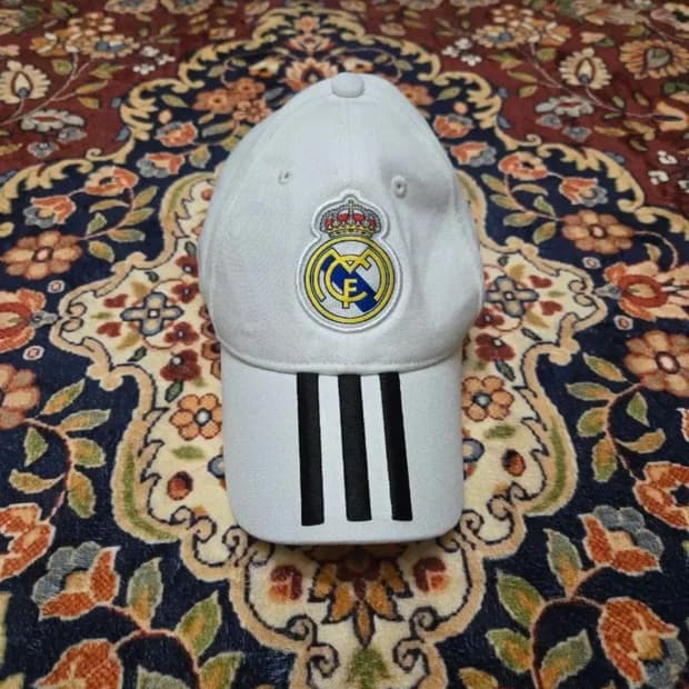 아디다스 레알 마드리드 삼선 볼캡 / 화이트
