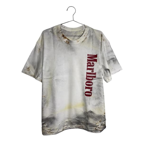 말보로 빈티지 디스트레스드 그릴드 데미지 반팔  