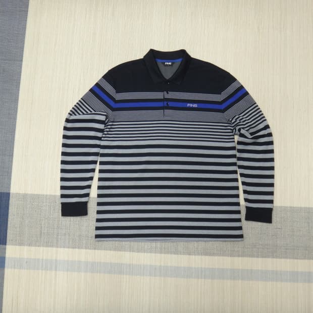 (2XL) PING 남성 보온성 믹스 패턴 카라 티셔츠