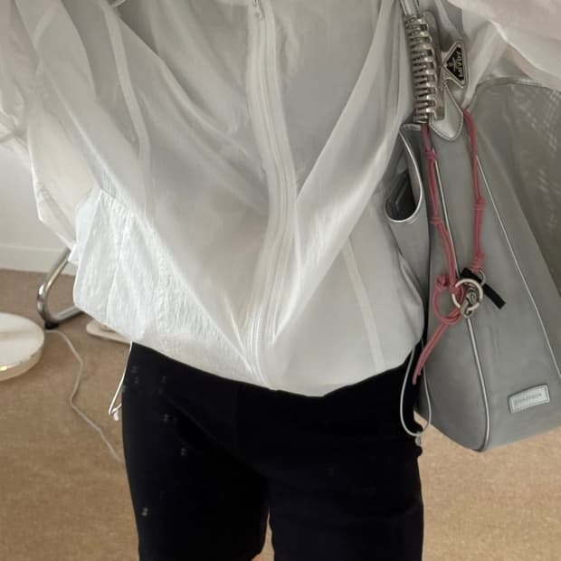 리본빛 Nylon Wind Jumper 윈드 점퍼 화이트