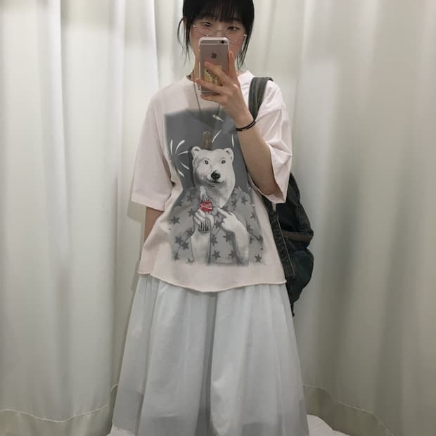 white midi skirt