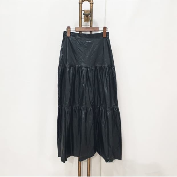 JIERR 지에르 페이크 레더 스커트 S