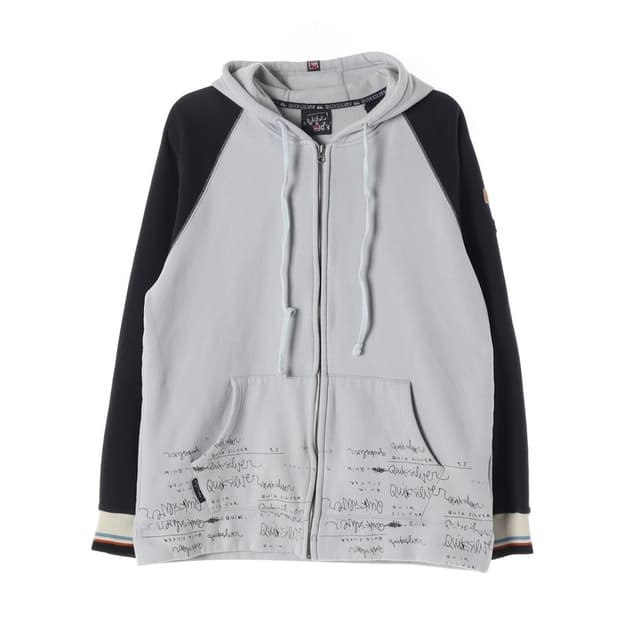 퀵실버 빈티지 나그랑 배색 후드 집업 L