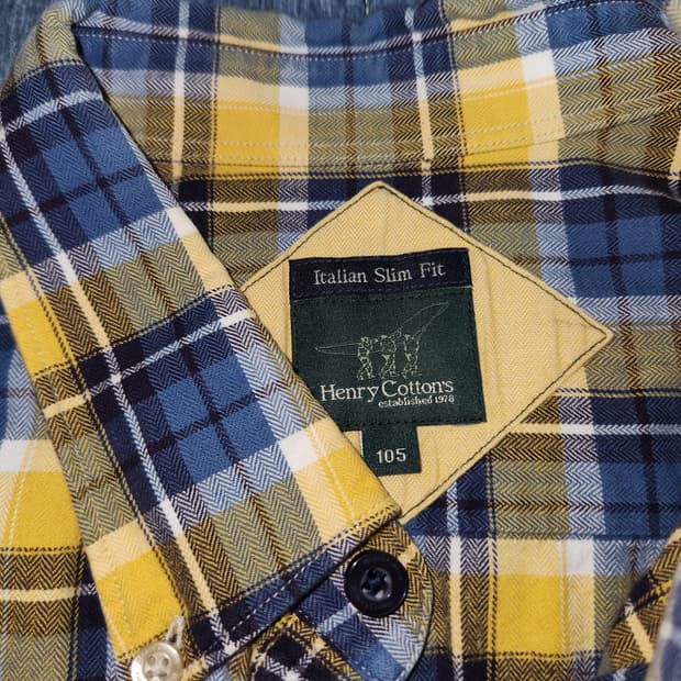 헨리코튼 체크셔츠