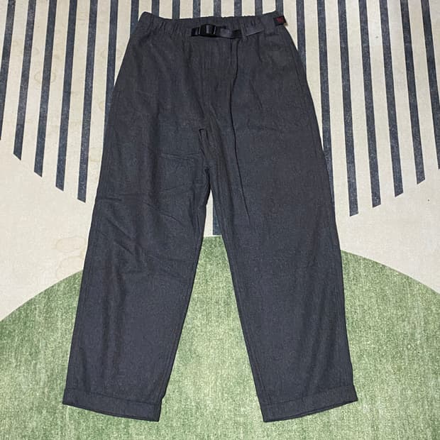 그라미치 벨트 울 테이퍼드 팬츠 M