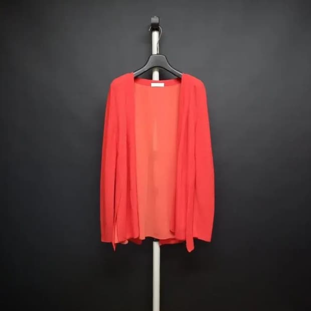 SJSJ 춘하추 코랄빛 쉬폰 니트 가디건 F