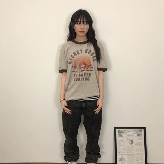 Disney Mickey Surf Ringer Tee