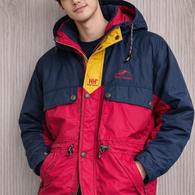 (할인)90's euro vtg 헬리한센 대장 패딩 점퍼