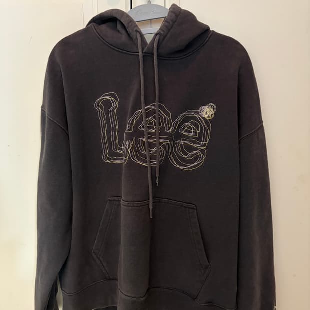 리 자수 후드티 / M
