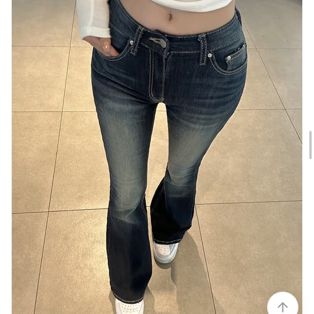 모디핏 더블링 로우 딥브러쉬 부츠컷 데님