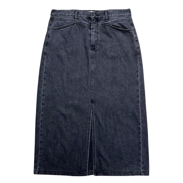 LE CORMANG 데님 스커트 블랙 L