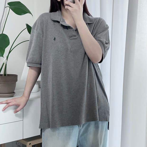 [정품] 폴로 그레이 / 그린포니 반팔카라티 [ L ]