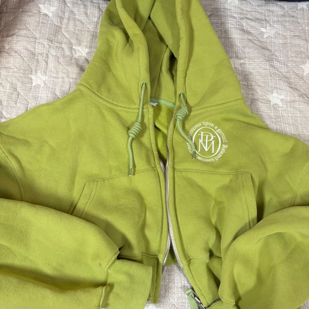 파르티멘토 크롭 후드집업 F 녹색