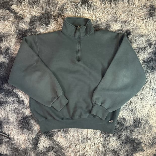 러셀 애슬레틱 빈티지 쿼터 집 스웻셔츠