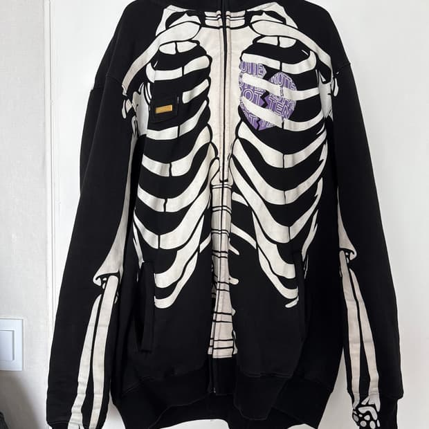 칸예 LRG 야광 스켈레톤 김프 후드집업 OG 블랙버전
