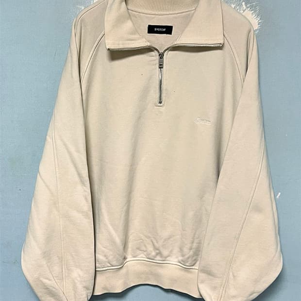 시스템옴므 남자 반집업 맨투맨 겨울 21년 오버핏 XL 105