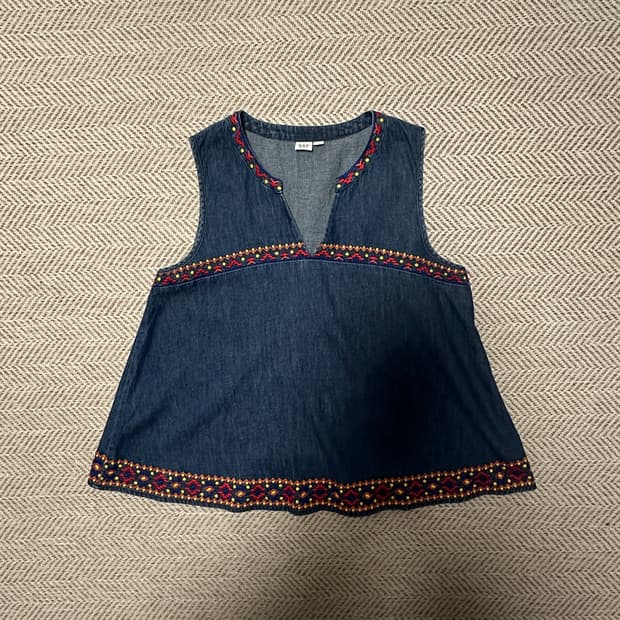 GAP india made denim vest