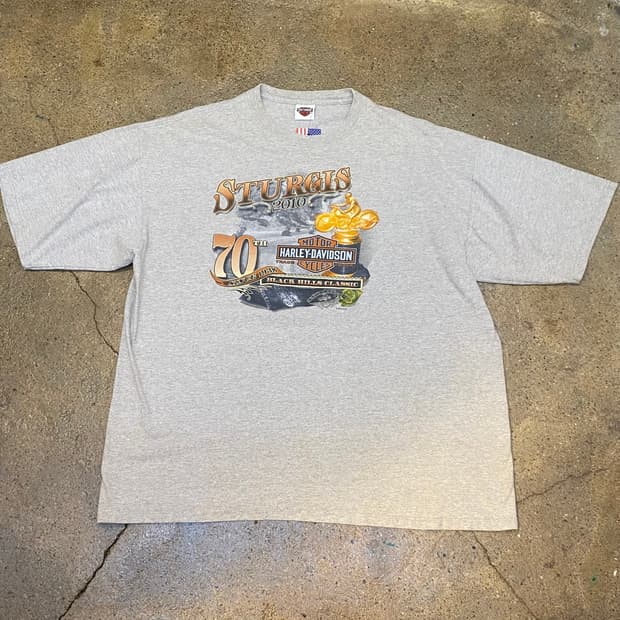 미국 빈티지 빅사이즈 할리데이비슨 70주년 레어 반팔티