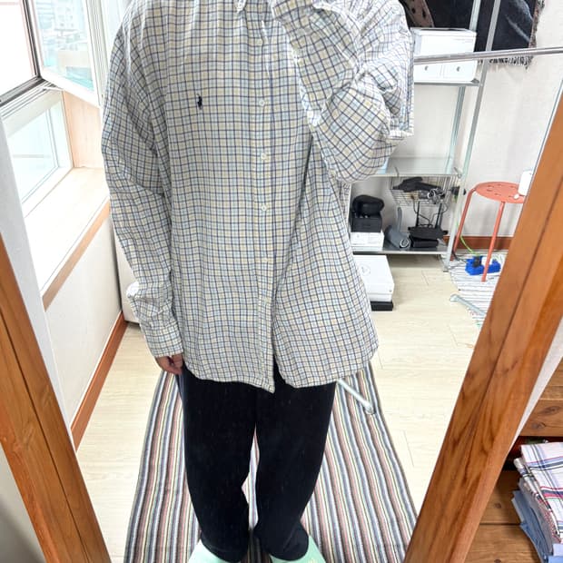 xxl 폴로 블레이크 체크 셔츠