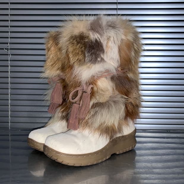 00s 베어파우 화이트 퍼 스노우 털부츠