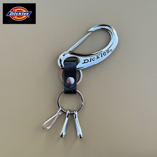 Dickies 일본 정품 디키즈 카라비너 키링 키홀더 열쇠고리, 실버(s