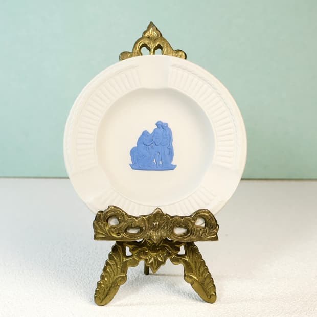 [영국엔틱] 웨지우드 제스퍼웨어 핀디쉬 테두리 장식접시_화이트