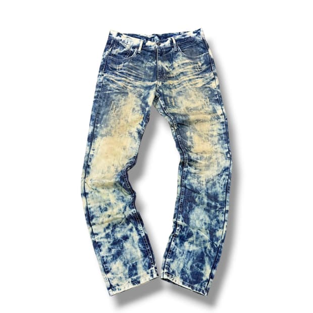 Semantic Design 타이다이 워싱 테이퍼드핏 데님 롱팬츠